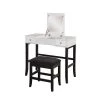 Jackson W 36 in. x D 18 in. x H 47 in. Black and White Vanity Set with Stool by Linon Home Decor 1 Jackson W 36 in. x D 18 in. x H 47 in. Black and White Vanity Set with Stool by Linon Home Decor -Linon Home Decor Shop white linon home decor makeup vanities thd02946 64 1000
