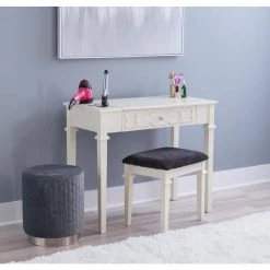 Coraline Vanity White with Flip Open Top 36 in. W x 18 in. D by Linon Home Decor -Linon Home Decor Shop white linon home decor makeup vanities thd03002 44 1000