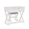 Jett Vanity White set by Linon Home Decor 2 Jett Vanity White set by Linon Home Decor -Linon Home Decor Shop white linon home decor makeup vanities thd04036 64 1000