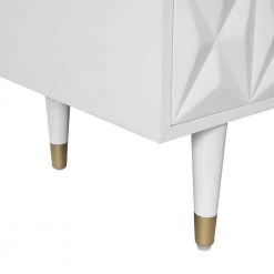 Dixon Two Drawer Geo Texture Nightstand White by Linon Home Decor -Linon Home Decor Shop white linon home decor nightstands thd02011 77 1000