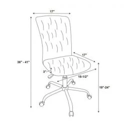 20.3 in. Width Standard White Upholstery Task Chair with Swivel Seat by Linon Home Decor -Linon Home Decor Shop white linon home decor task chairs 558255chrm01 44 1000