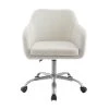 Barnes Cream Sherpa Upholstered 17 in. - 21 in. Adjustable Height Office Chair by Linon Home Decor -Linon Home Decor Shop white linon home decor task chairs thd02669 64 1000