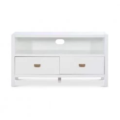 Greenville 44 in. White Wood TV Stand with 2 Drawer Fits TVs Up to 50 in. with Cable Management by Linon Home Decor -Linon Home Decor Shop white linon home decor tv stands thd00494 c3 1000