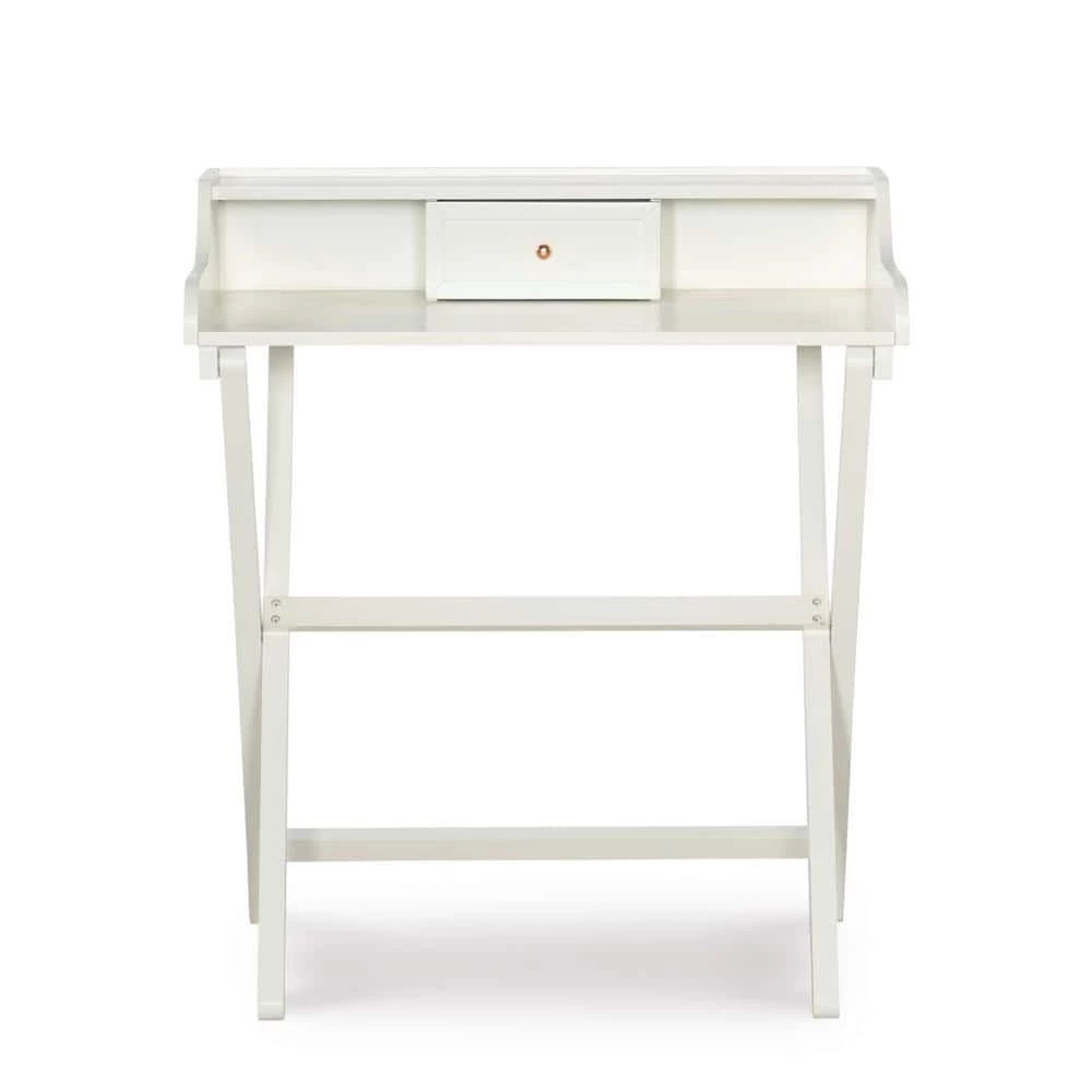 30 in. Rectangular White 1-Drawer Folding Writing Desk by Linon Home Decor 3 30 in. Rectangular White 1-Drawer Folding Writing Desk by Linon Home Decor
