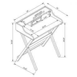 30 in. Rectangular White 1-Drawer Folding Writing Desk by Linon Home Decor 24 30 in. Rectangular White 1-Drawer Folding Writing Desk by Linon Home Decor -Linon Home Decor Shop white linon home decor writing desks thd01820 76 1000