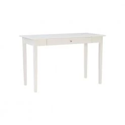 Angela 47.25 in. Rectangular White Wood Single Drawer Writing Desk by Linon Home Decor
