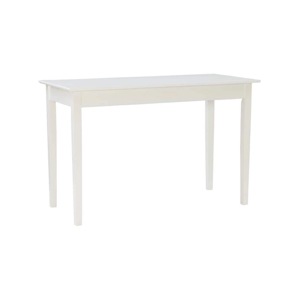 Angela 47.25 in. Rectangular White Wood Single Drawer Writing Desk by Linon Home Decor 6 Angela 47.25 in. Rectangular White Wood Single Drawer Writing Desk by Linon Home Decor - Image 4