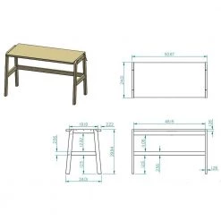 Grant 50.75 in. Rectangular White and Natural Writing Desk by Linon Home Decor -Linon Home Decor Shop white linon home decor writing desks thd03448 c3 1000
