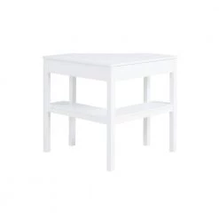 Sara 29 in. W Corner Desk White Wood Writing Desk with Keyboard and Mouse Tray by Linon Home Decor -Linon Home Decor Shop white linon home decor writing desks thd03458 66 1000