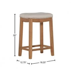 Claridge 24 in. Rustic Brown Faux Flokati Counter Stool by Linon Home Decor 12 Claridge 24 in. Rustic Brown Faux Flokati Counter Stool by Linon Home Decor -Linon Home Decor Shop white rustic brown linon home decor bar stools thd02018 40 1000
