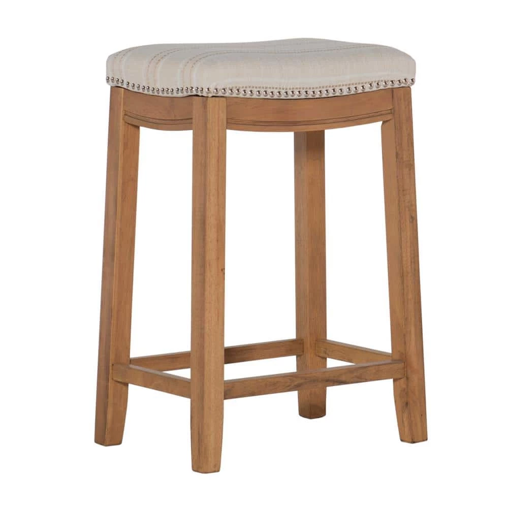 Claridge 24 in. Rustic Brown Faux Flokati Counter Stool by Linon Home Decor 3 Claridge 24 in. Rustic Brown Faux Flokati Counter Stool by Linon Home Decor