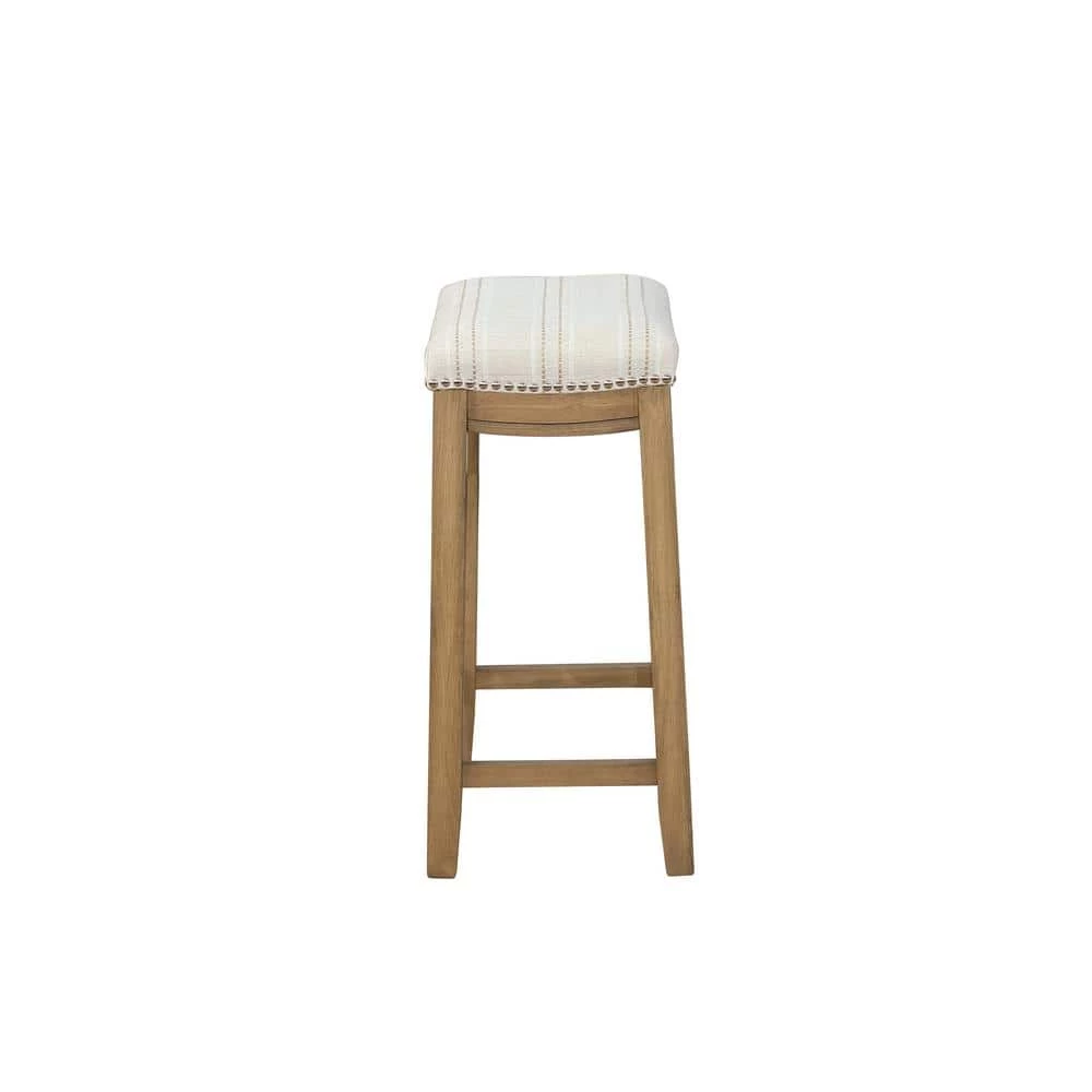 Claridge 24 in. Rustic Brown Faux Flokati Counter Stool by Linon Home Decor 6 Claridge 24 in. Rustic Brown Faux Flokati Counter Stool by Linon Home Decor - Image 4