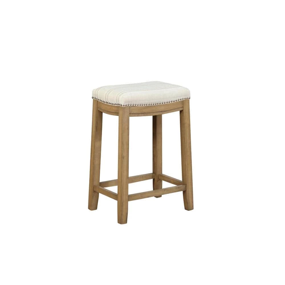 Claridge 24 in. Rustic Brown Faux Flokati Counter Stool by Linon Home Decor 9 Claridge 24 in. Rustic Brown Faux Flokati Counter Stool by Linon Home Decor - Image 7