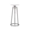 Fraser White & Silver Marble Adj Drink Table by Linon Home Decor 2 Fraser White & Silver Marble Adj Drink Table by Linon Home Decor -Linon Home Decor Shop white silver linon home decor end side tables hd221958 64 1000