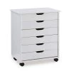 McLeod White Wash 6-Drawer Wide Roll Cart by Linon Home Decor 2 McLeod White Wash 6-Drawer Wide Roll Cart by Linon Home Decor -Linon Home Decor Shop whitewash linon home decor accent cabinets thd02094 64 1000